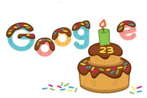 Google birthday: गूगल ने मनाया एनिमेटेड डूडल के साथ अपना 23वां जन्मदिन