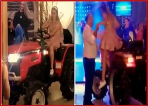 VIDEO: महिंद्रा के ट्रैक्टर पर सवार होकर विदेशी लड़की ने मनाया बर्थडे, यहां देखें वायरल वीडियो