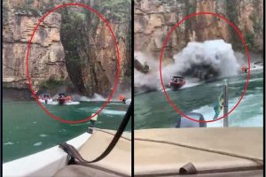 Brazil Lake Accident: बोटिंग के दौरान नाव पर गिरने लगी चट्टान, देखें दिल दहला देने वाला Video