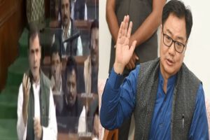 Rahul Gandhi: संसद में राहुल गांधी ने की विवादित टिप्पणी, तो कानून मंत्री रिजिजू ने की खिंचाई, की माफी की मांग
