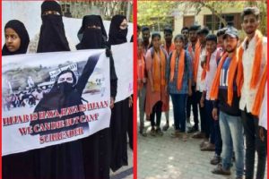 Hijab: हिजाब पहनकर आई छात्रा तो विरोध में छात्रों ने डाला भगवा, अलीगढ़ ITI में जमकर मचा बवाल
