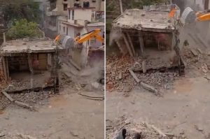 Video: गहलोत राज में मंदिर पर चला बुलडोजर!, अलवर में 300 साल पुराने शिव मंदिर को JCB से गिराया, भड़कीं BJP