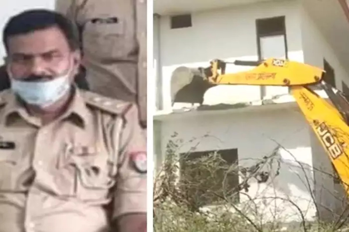 VIDEO: मनीष गुप्ता हत्याकांड के मुख्य आरोपी तत्कालीन इंस्पेक्टर के घर पर चला बुलडोजर