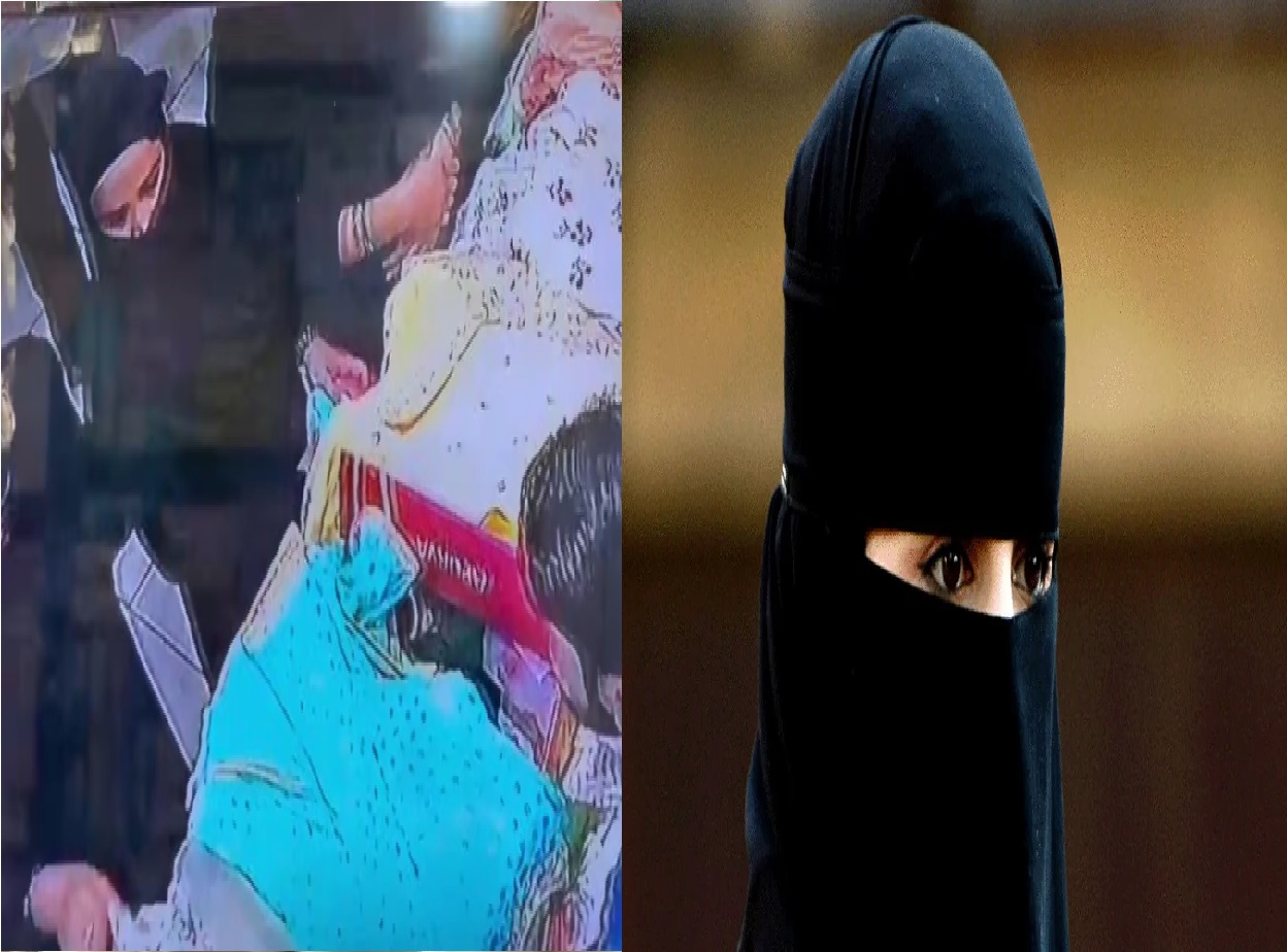UP: बुर्के की आड़ में महिला ने दुकान से चुराया महंगा लहंगा, सीसीटीवी में कैद चोरी की वारदात, देखें वीडियो