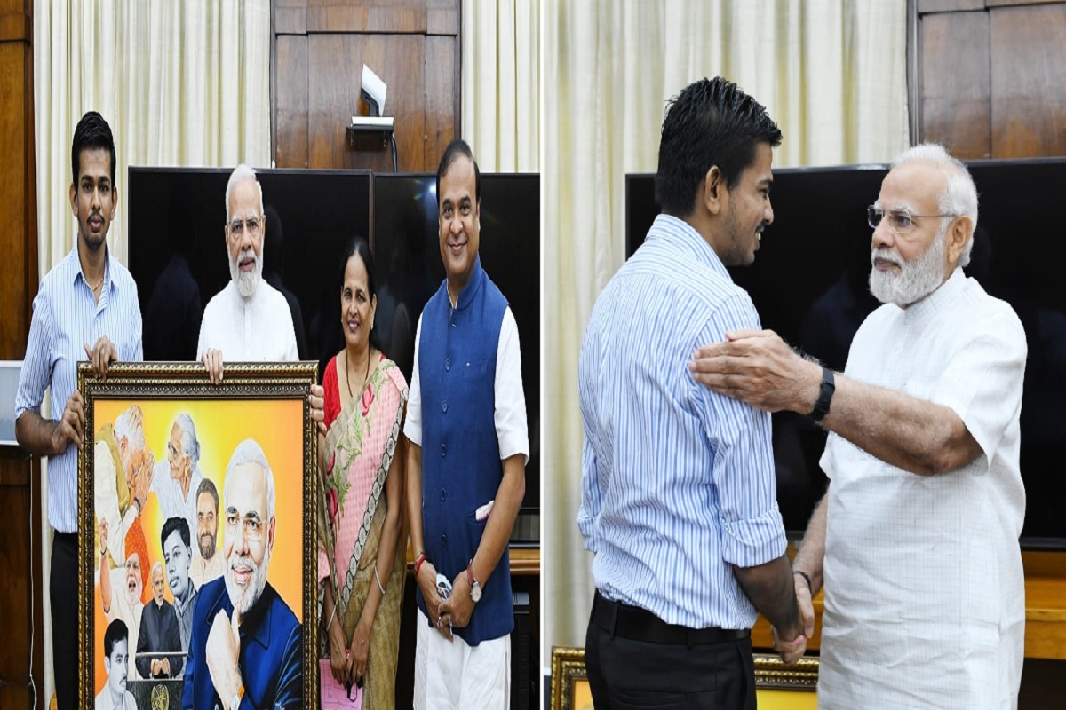 Video: असम के दिव्यांग कलाकार ने की PM मोदी से मुलाकात, इशारों ही इशारों में बोल दी प्रधानमंत्री के लिए ये बात