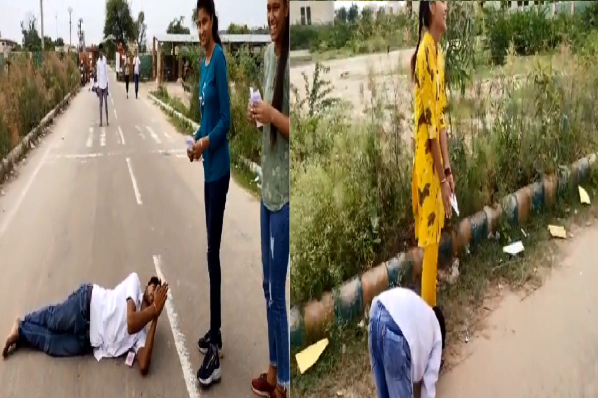 Viral Video: छात्राओं से वोट मांगने के लिए किसी ने पकड़े पैर तो किसी ने किया दंडवत प्रणाम; देखिए ये मजेदार वीडियो