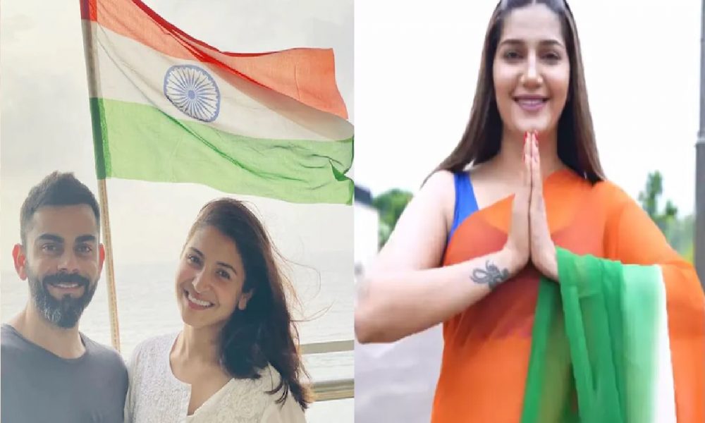 Bollywood, painted in the colors of patriotism, is wishing fans by posting selfies with the tricolor