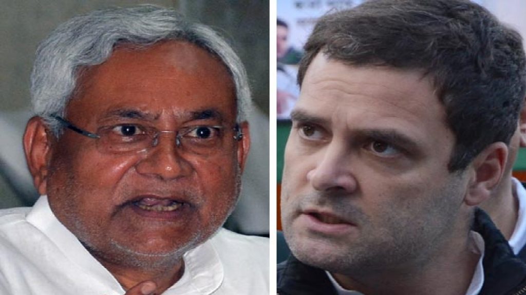 nitish kumar and rahul gandhi