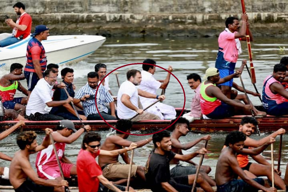 Bharat Jodo Yatra: भारत जोड़ो यात्रा के बीच राहुल गांधी ने चलाई नाव, तो लोगों ने ऐसे लिए मजे