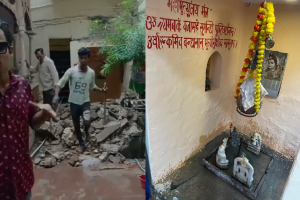 Delhi: दिल्ली में 200 साल पुराने मंदिर में हुई तोड़-फोड़, स्थानीय निवासियों ने जताया जमकर विरोध