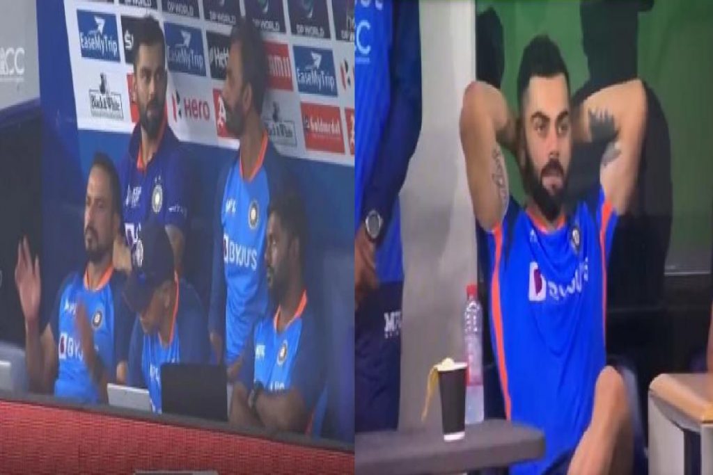 virat kohli in dug out