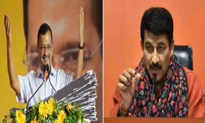 Manoj Tiwari and Kejriwal