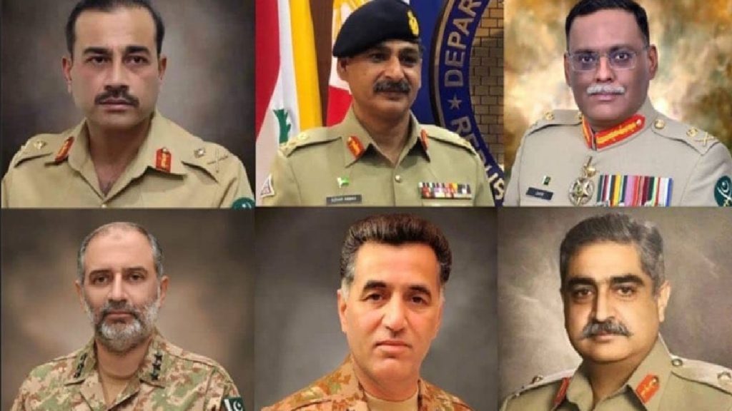 top army officers of pakistan