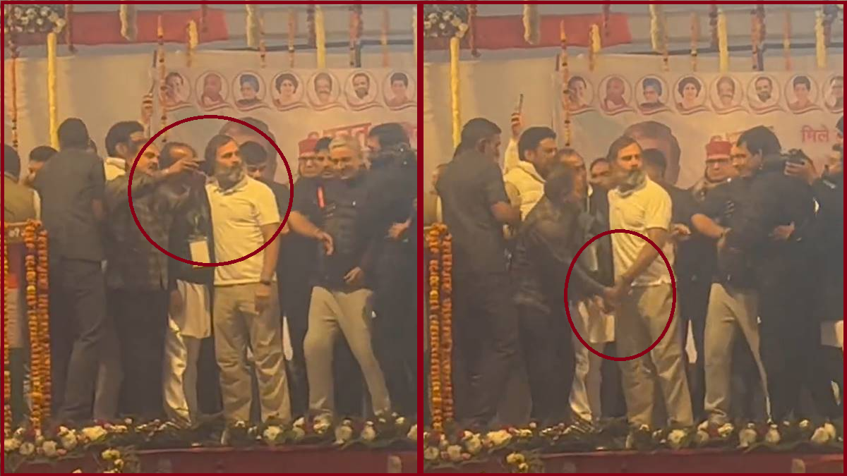 Video: मंच पर कार्यकर्ता सेल्फी लेने की कर रहा था कोशिश तो गुस्साए राहुल ने हाथ से मोबाइल झटका, लोगों ने लिए जमकर मजे