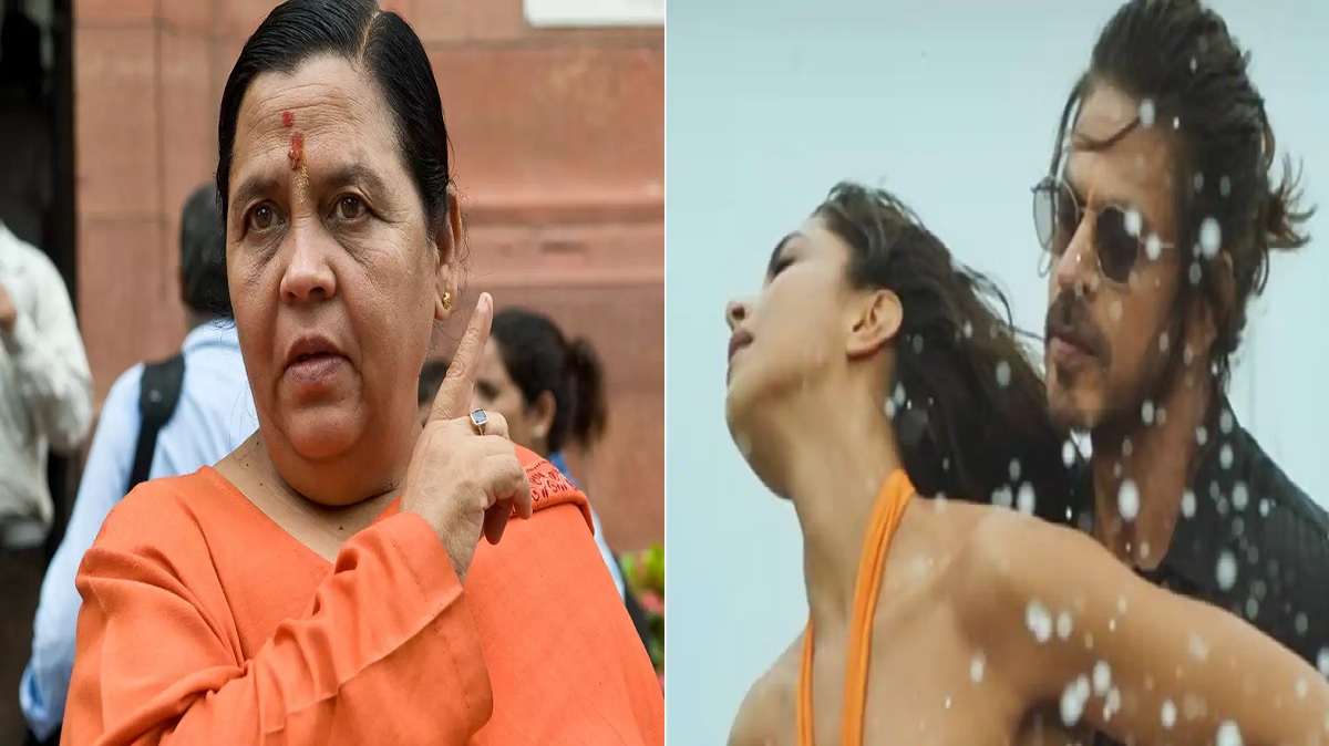 Video: ‘बेशर्म रंग’ को लेकर किंग खान पर उमा भारती का फूटा गुस्सा, आमिर-सैफ को भी लिया निशाने पर
