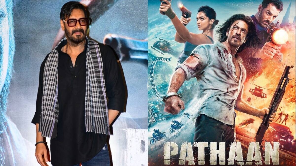 Bholaa And Pathaan: Bholaa के टीज़र लांच पर अजय देवगन ने शाहरुख खान की फिल्म पठान को कुछ इस तरह सराहा