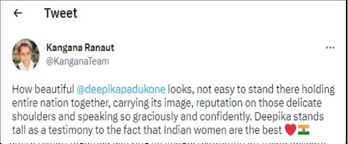 Kangana Ranaut On Deepika