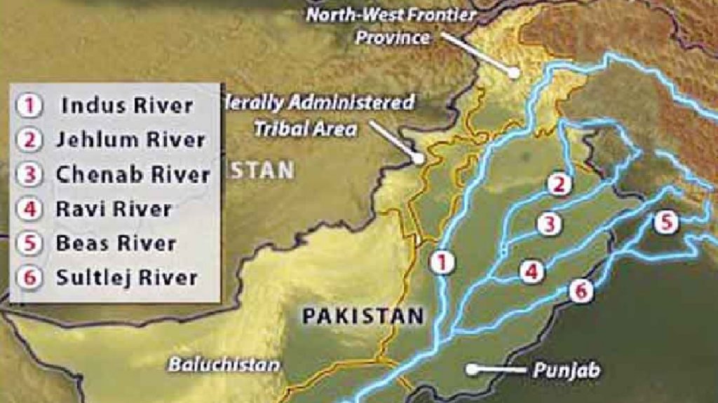5 rivers of punjab including indus