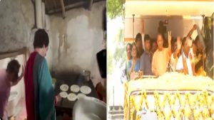Karnataka Elections 2023: इधर मांड्या में CM योगी का रोड शो, उधर मैसूर में प्रियंका गांधी ने बनाए डोसे