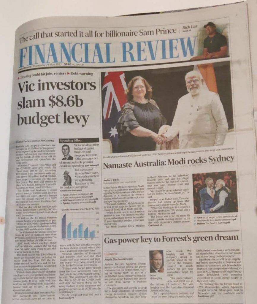 financial review on modi