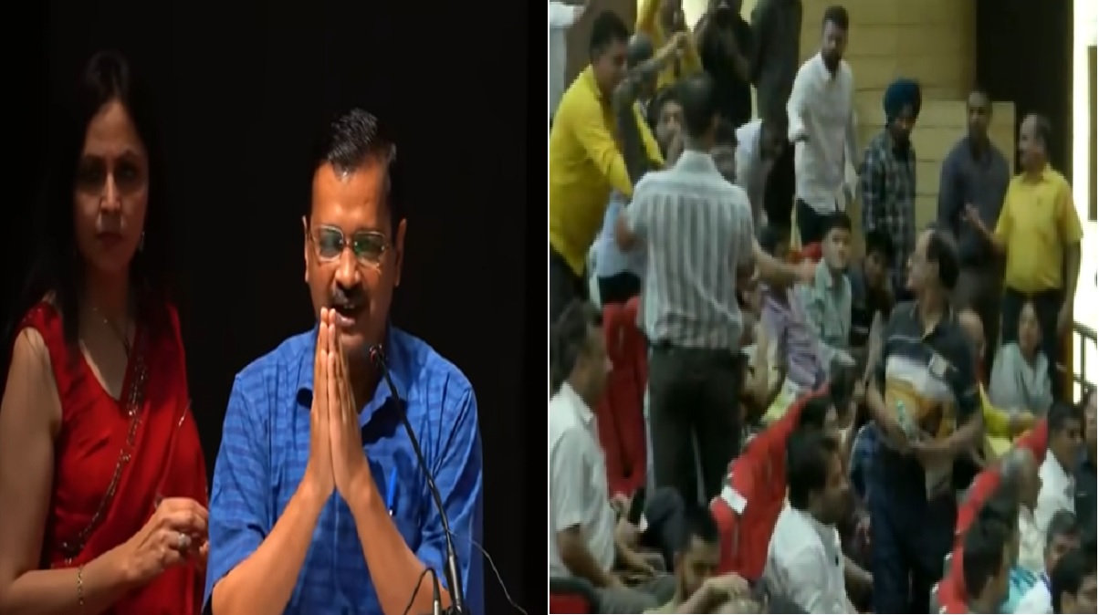 Viral Video: केजरीवाल के भाषण के दौरान लगे ‘मोदी-मोदी’ के नारे, मुख्यमंत्री ने हाथ जोड़कर कहा- पांच मिनट..
