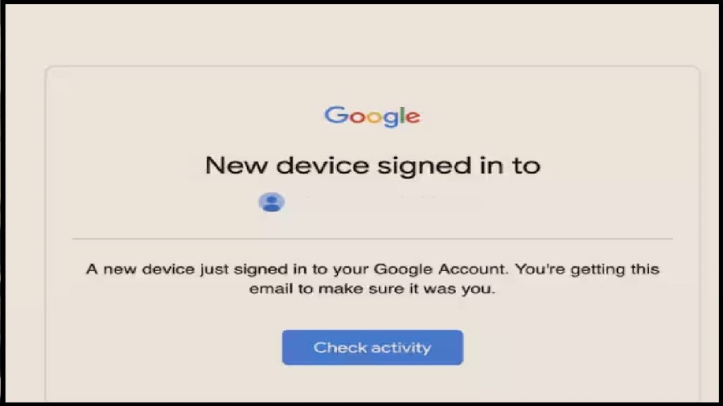 google account new device