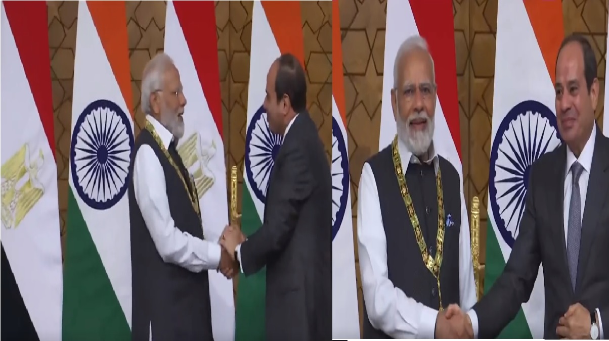 PM Modi in Egypt: मिस्र में PM मोदी को ‘ऑर्डर ऑफ द नाइल’ पुरस्कार से किया गया सम्मानित, प्रधानमंत्री को मुस्लिम विरोधी बताने वालों को लगा झटका