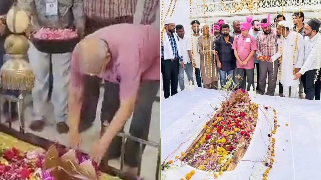 prakash ambedkar at grave of aurangzeb