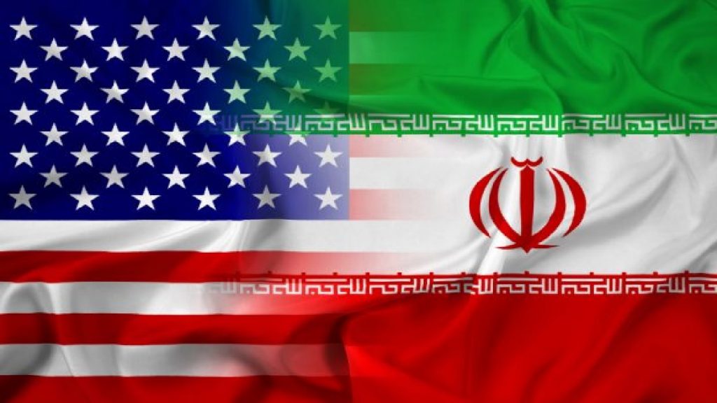 usa iran flag