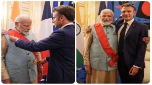 PM Modi France Visit: लीजन ऑफ ऑनर से सम्मानित किए गए PM मोदी, बने फ्रांस का सर्वोच्च नागरिक सम्मान पाने वाले पहले भारतीय प्रधानमंत्री