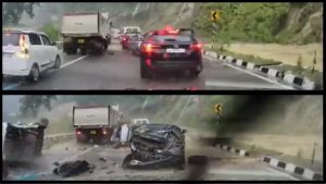 Nagaland Landslide Video: सड़क पर खड़ी थी गाड़ियां तभी पहाड़ से गिरी बड़ी चट्टान, 3 सेकंड में कर दिया चकनाचूर, देखें वीडियो