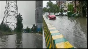 #DelhiRains: दिल्ली-NCR में सुबह की बारिश से लोगों की बढ़ी परेशानी, पानी से लबालब हुईं सड़कें, देखें Video