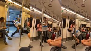 Viral Video: दिल्ली मेट्रो में शख्स की अजीबोगरीब हरकत देख आप भी पकड़ लेंगे सिर, यहां देखें वीडियो