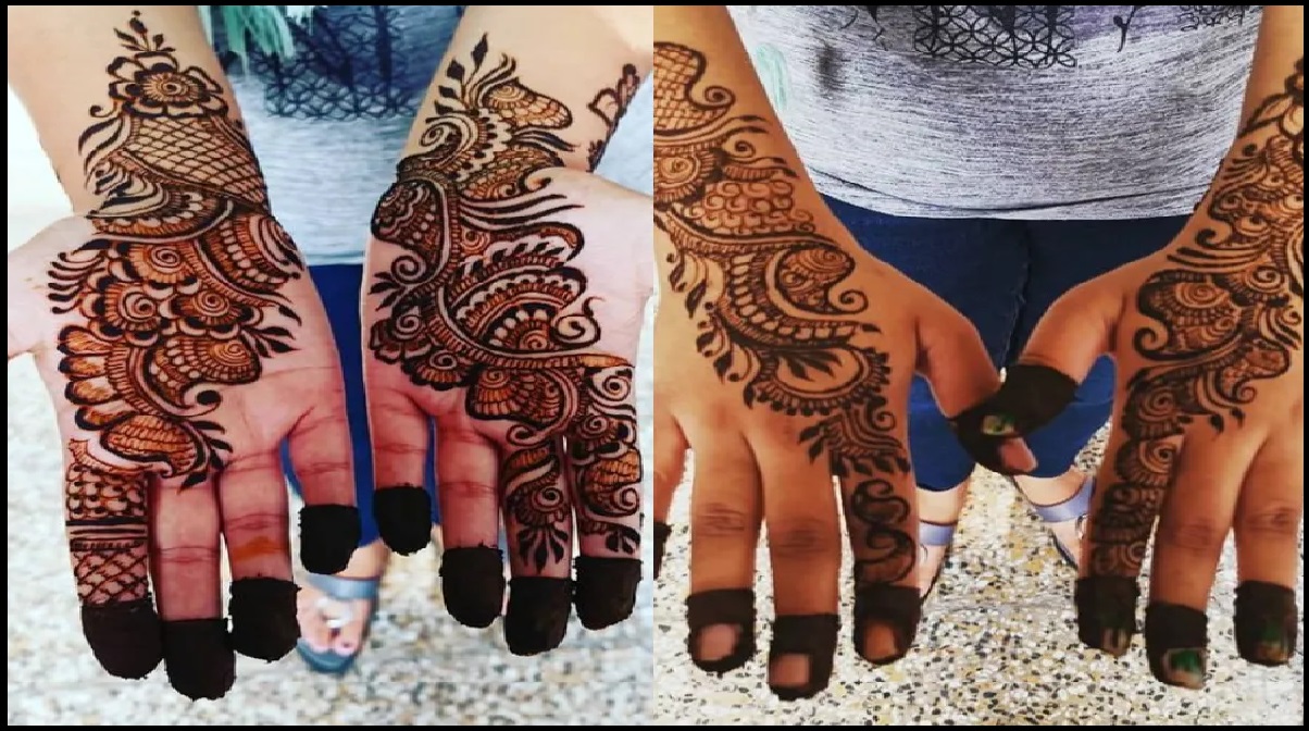 Eid al-Fitr 2023:-Beautiful and New Mehndi Designs for Front and Back Hand  for Eid Celebration-Eid al-Fitr Celebration: ईद के दिन हाथों को लाल सुर्ख  मेहंदी से सजाना चाहती हैं तो लगाएं मेहंदी