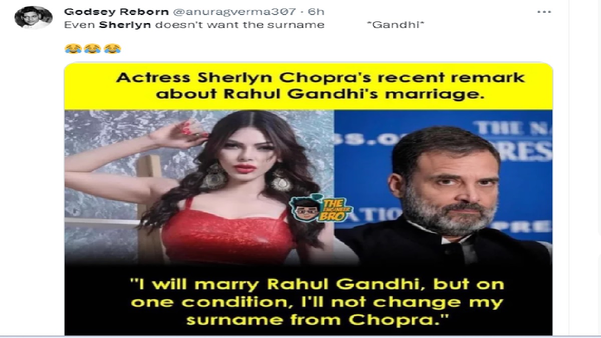 Sherlyn Chopra-Rahul Gandhi