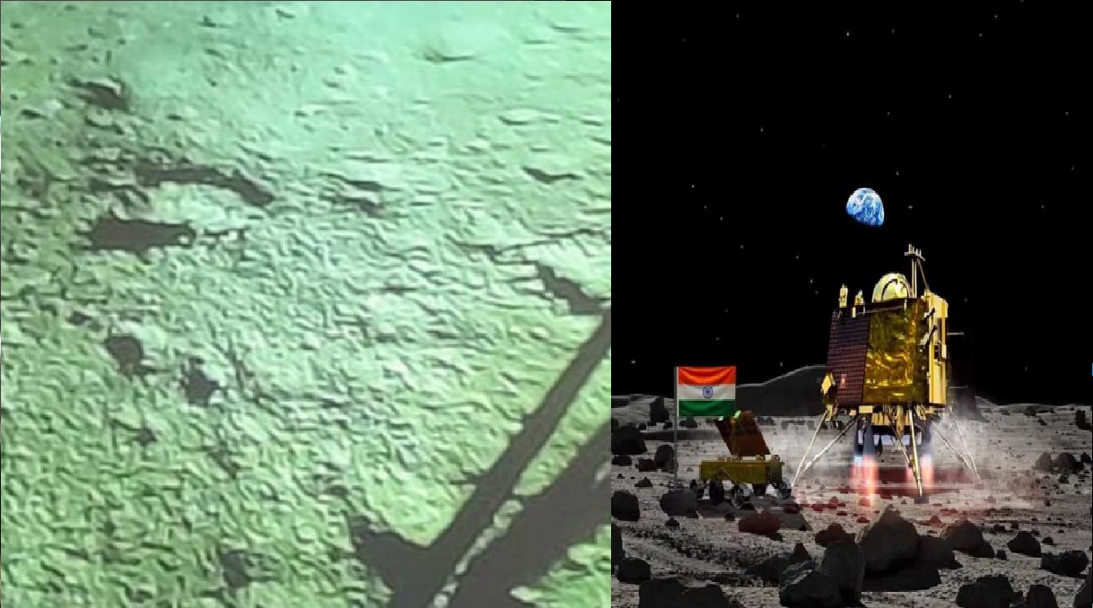 Chandrayaan-3: चंद्रयान-3 की चंद्रमा के दक्षिण ध्रुव पर लैंडिंग के बाद सामने आई चांद की पहली तस्वीर