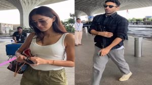 Ananya – Aditya Video: रूमर्ड बॉयफ्रेंड आदित्य रॉय कपूर संग एयरपोर्ट पर स्पॉट हुईं अनन्या पांडे, छुट्टियां मनाने निकले इंडस्ट्री के न्यू लव बर्ड्स!