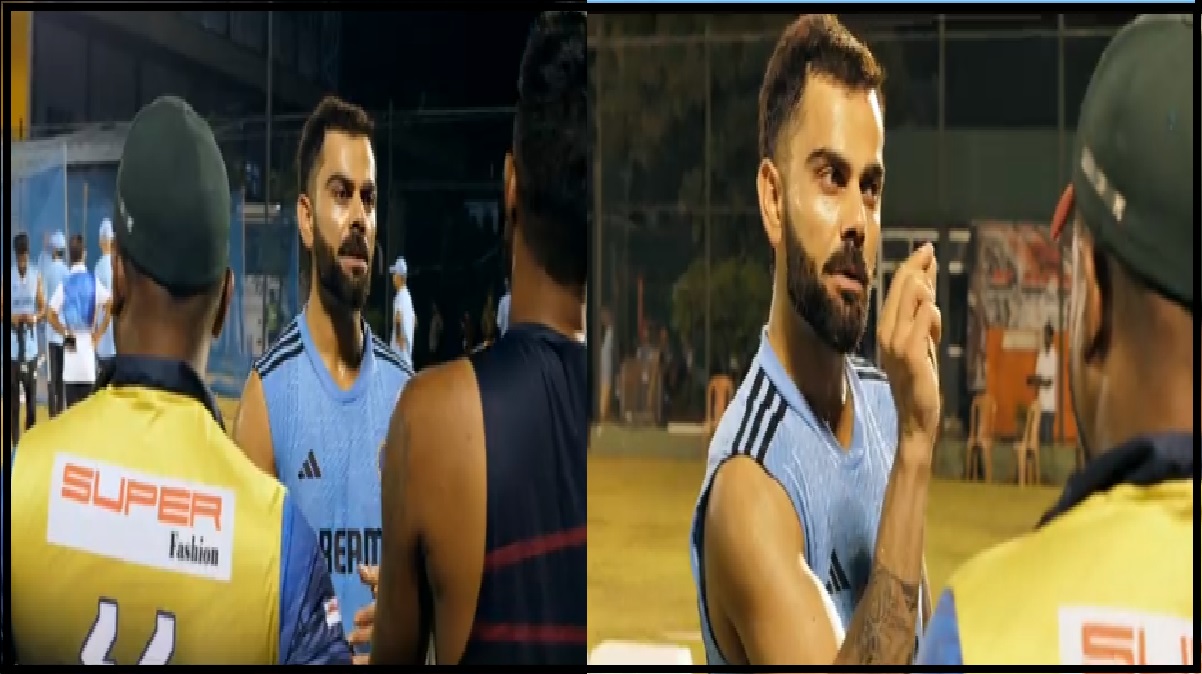 Virat Kohli Asia Cup 2023: श्रीलंकाई खिलाड़ी को खास टिप्स देते हुए नजर आए विराट कोहली, वायरल हुआ वीडियो