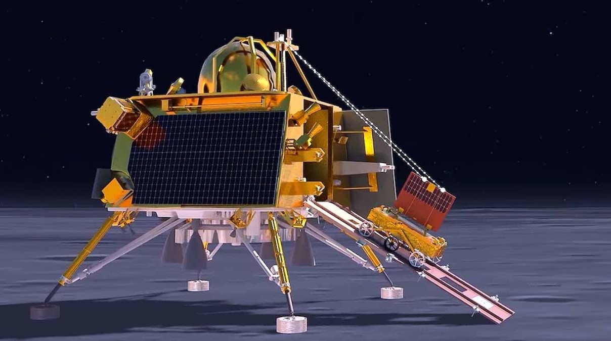 Chandrayan-3: ISRO ने जारी की चंद्रयान-3 के विक्रम लैंडर की 3-D तस्वीर, देखने के लिए करना होगा 3डी चश्मे का यूज