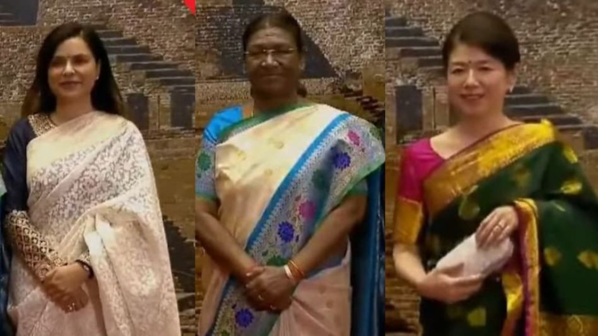 G-20 Summit: जी-20 समिट में दिखा भारतीय साड़ी का जलवा, विदेशी मेहमानों की पत्नियों ने जब पहनी भारतीय पोशाक तो कुछ ऐसी आई नजर