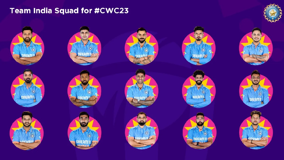 team india for cricket world cup 2023