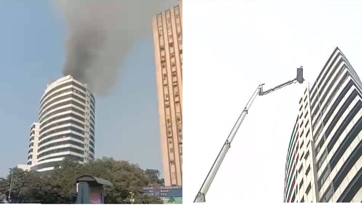 Watch Video: बाराखंभा रोड पर स्थित गोपालदास बिल्डिंग की 11वीं मंजिल में लगी आग, फायर बिग्रेड की  कई गाड़ियां मौके पर