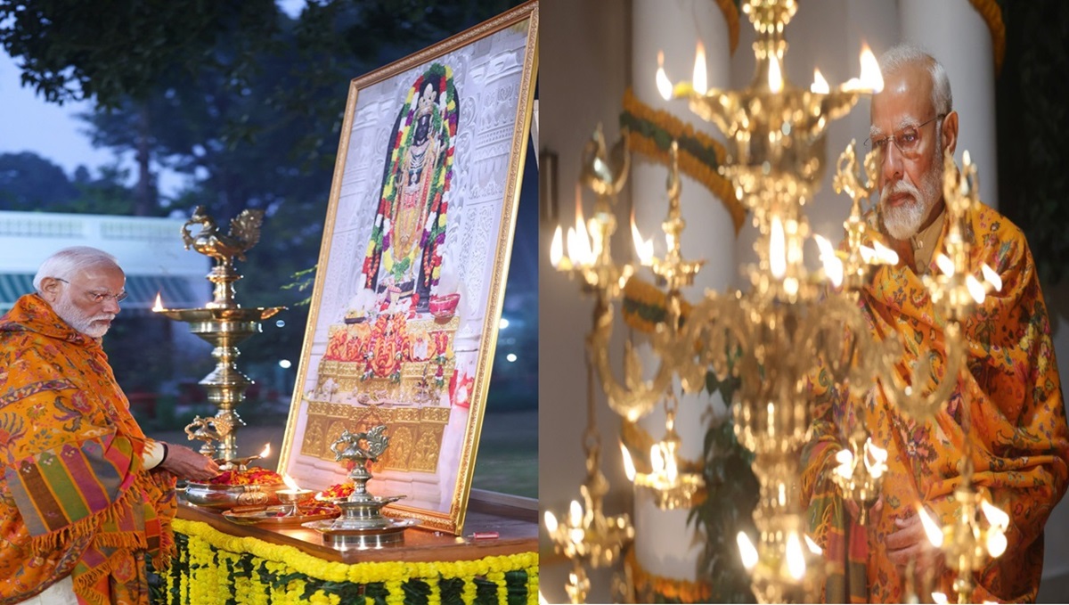 PM Modi RamJyoti: प्राण प्रतिष्ठा के बाद PM मोदी ने अपने घर पर मनाई ‘रामज्योति’, सामने आई तस्वीरें