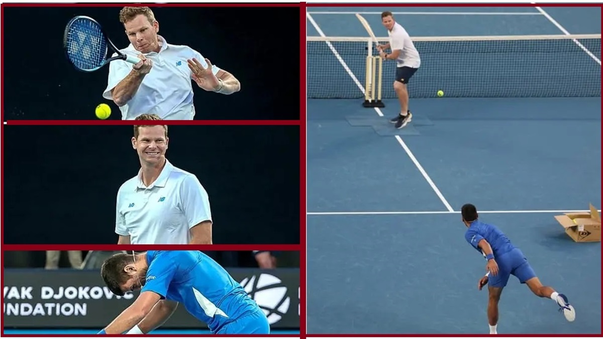 Steve Smith-Novak Djokovic Video: क्रिकेट छोड़ ऑस्ट्रेलियाई ओपन में टेनिस खेलने पहुंचे स्टीव स्मिथ, लगाया ऐसा शॉट जोकोविच भी रह गए दंग