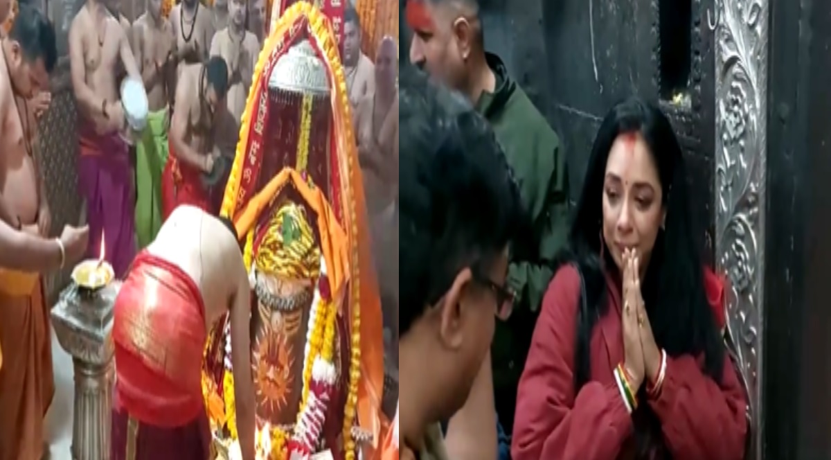TV actress Rupali Ganguly: अमेरिका से सीधे बाबा महाकाल के दर्शन करने पहुंची अनुपमा, चौखट पर सिर रख कर लिया आशीर्वाद