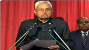 Bihar Politcal Turmoil: जब शपथ ग्रहण समारोह में लगे जय श्री राम के नारे, तो बदल गई नीतीश कुमार की भाव-भंगिमा