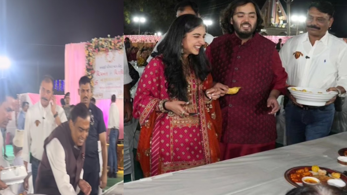Anant Ambani-Radhika Merchant Pre Wedding: अंबानी परिवार की 51 हजार लोगों की अन्न सेवा, हाथों से खुद परोसा खाना, छुए पैर