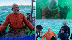 PM Modi Scuba Diving: पीएम मोदी ने द्वारका में की स्कूबा डाइविंग, समुद्र में समाए प्राचीन नगर को देखा