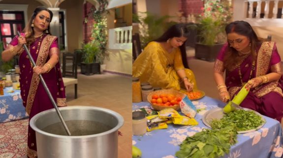 Rani Chatterjee: सेट पर रानी चटर्जी से कटवाई जा रही सब्जियां, एक्ट्रेस का हो गया है हलवाई वाला हाल