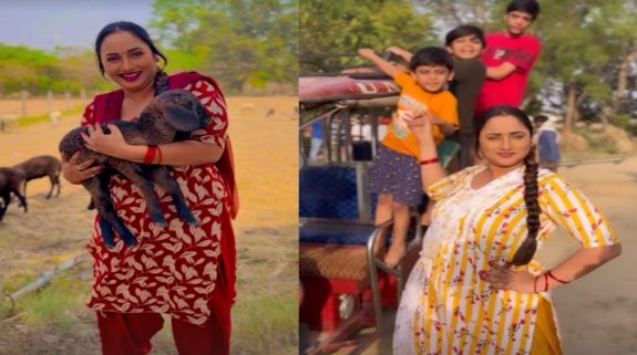 Rani Chatterjee: बच्चों और मेमने के साथ रानी चटर्जी  ने जिया अपना बचपन, एंजॉय कर रही हर पल